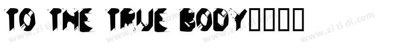 TO THE TRUE BODY字体转换